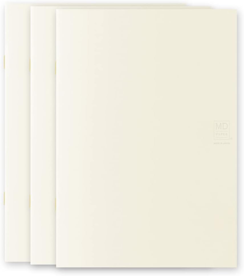 Midori MD Paper Notebook Light A5 Blank, Set of 3 - The Stkr Store