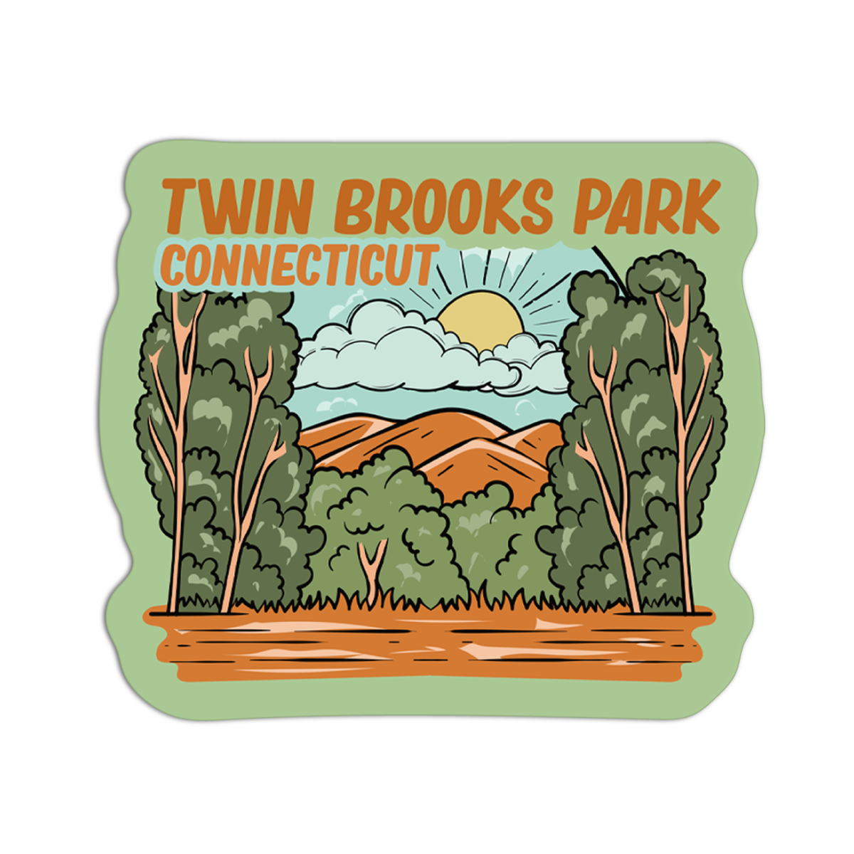 Two Rivers Park Sticker Twin Brooks Park Connecticut- State Parks – The Stkr Store