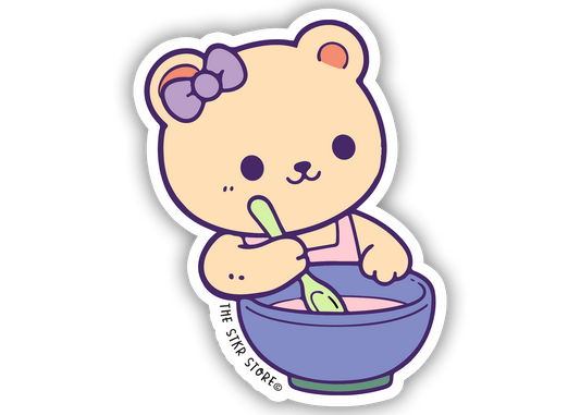 Mixing Bear - Cute Baking Animal Sticker