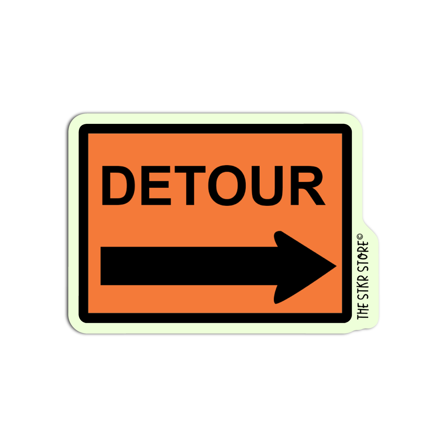 Detour Road Sign Sticker