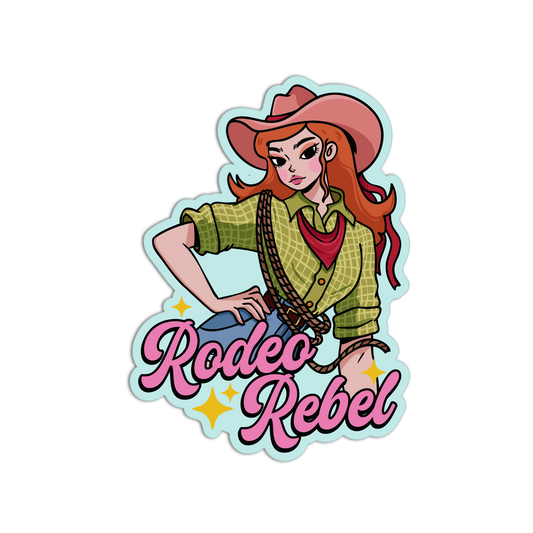 Rodeo Rebel Coquette Cowgirl Textured Stickers