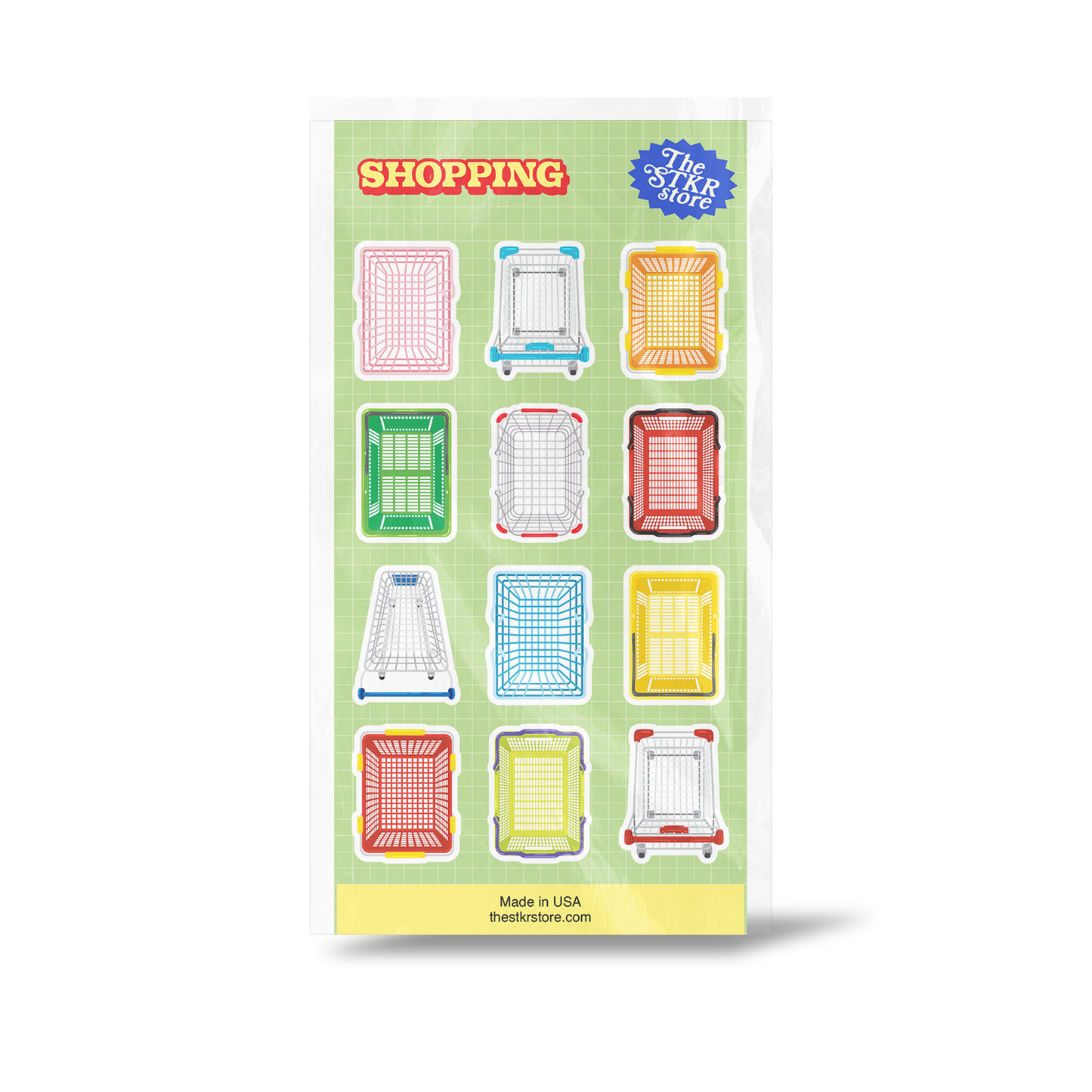 Shopping Basket Sticker Sheet