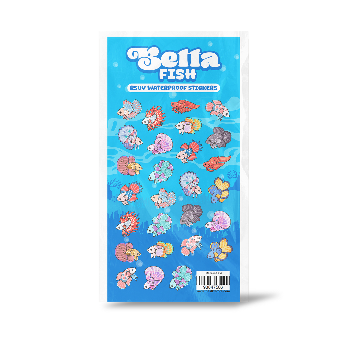 Betta Fish Sticker Sheet