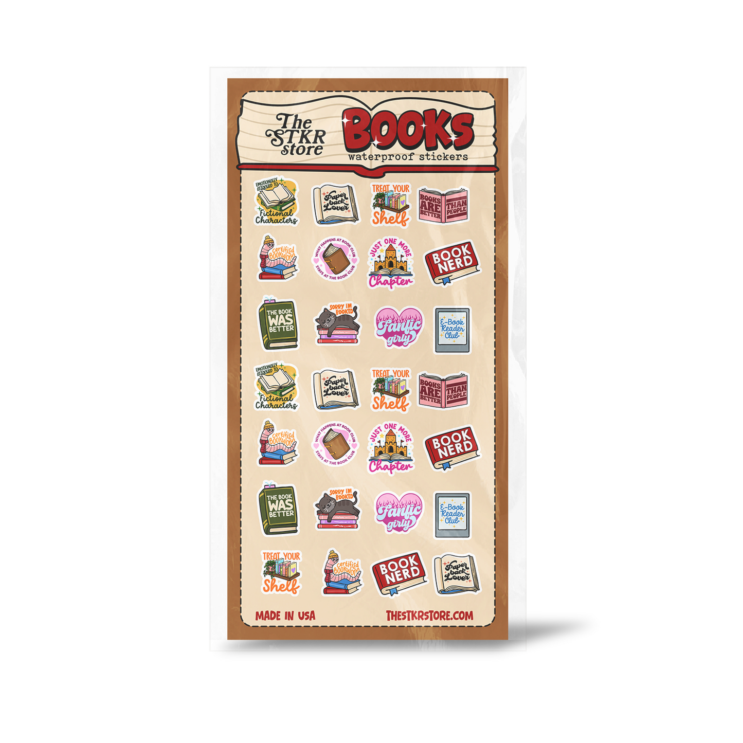 Books Sticker Sheet