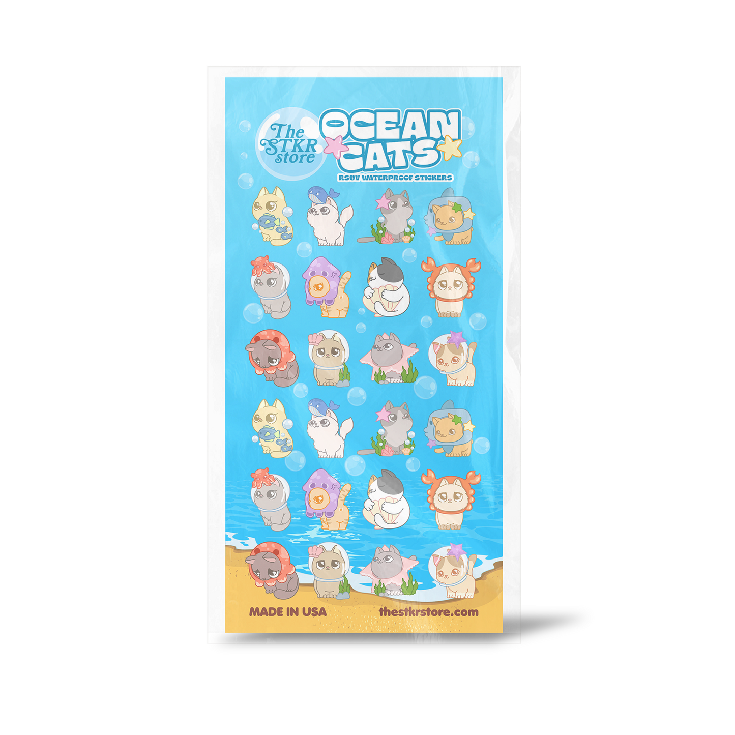 Ocean Cats Sticker Sheet