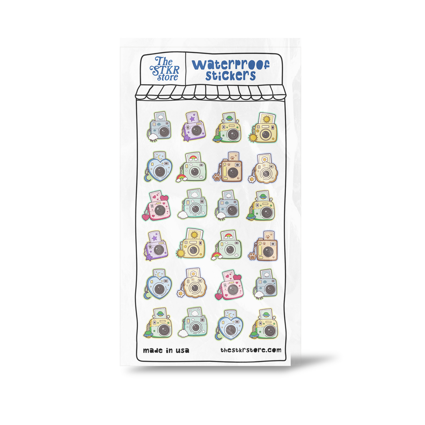 Polaroid Camera Sticker Sheet
