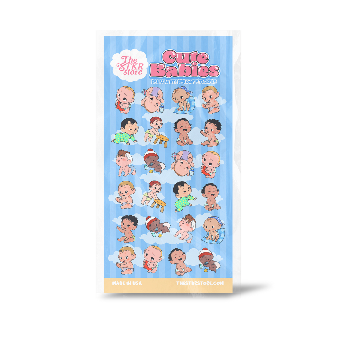 Cute Babies Sticker Sheet
