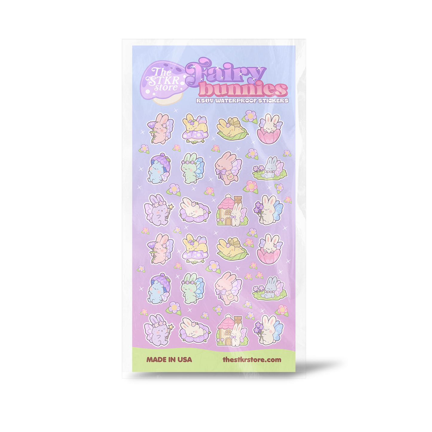 Fairy Bunnies Sticker Sheet
