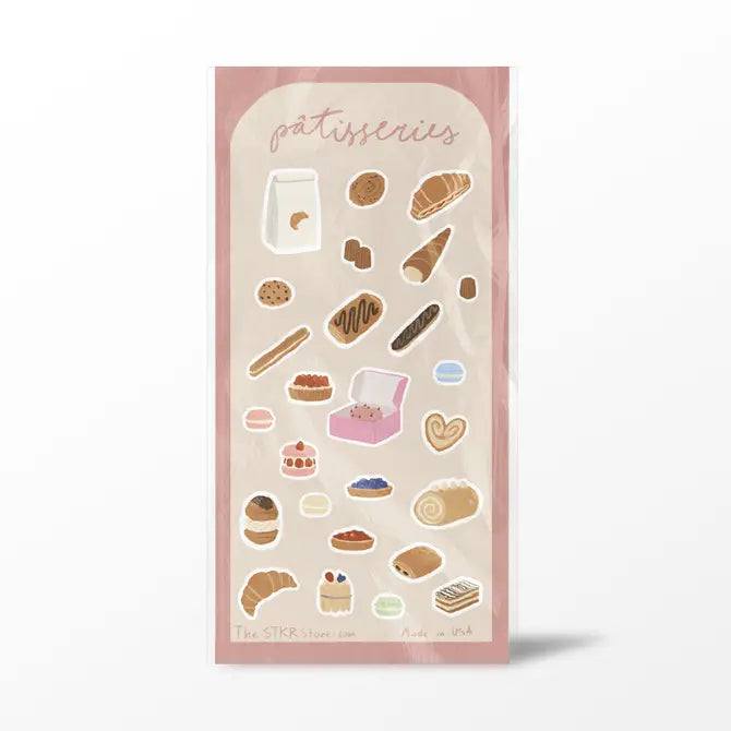 Patisseries Sticker Sheet - The Stkr Store