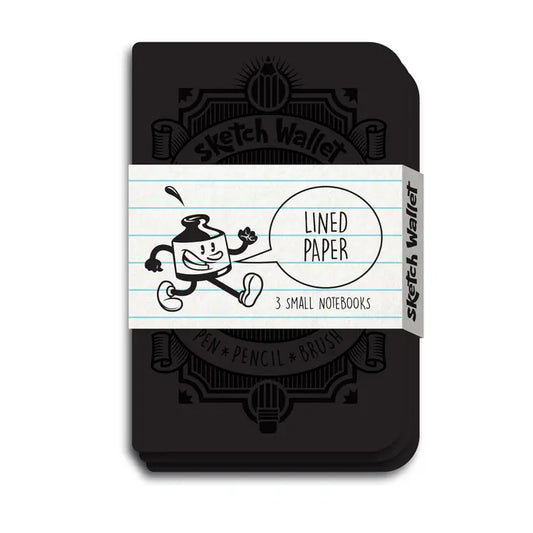 Small Lined Paper Sketchbooks - 3 Pack Inky's - The Stkr Store