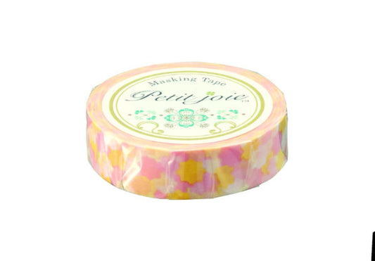 Roll of floral masking tape with 'Petit joie' branding on a white background