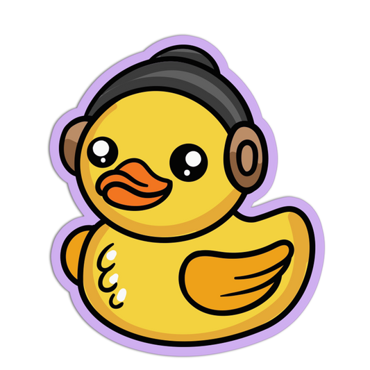 Headphone Rubber Duck Stickers