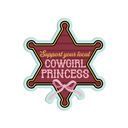 Cowgirl Princess Coquette Cowgirl Textured Stickers