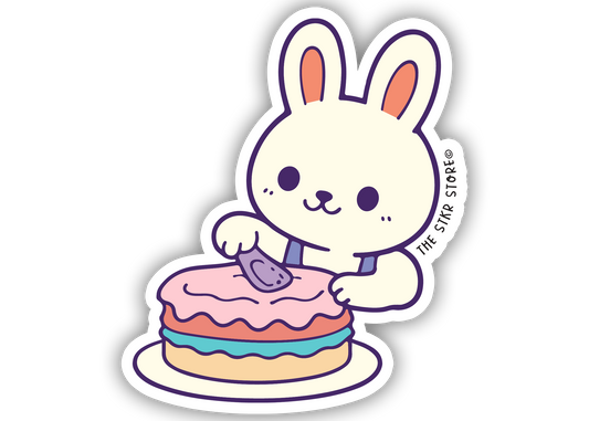 Cake Froster Bunny - Cute Baking Animal Sticker