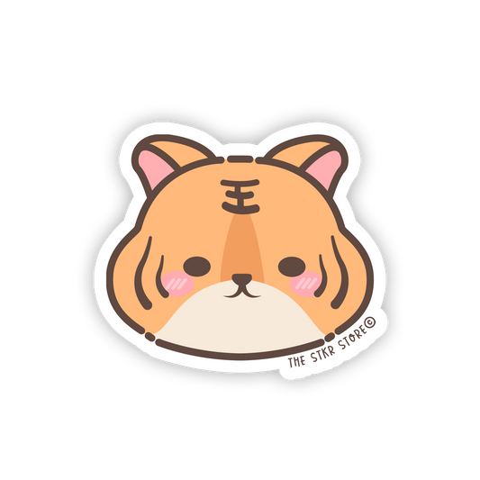 Tiny Tiger Face - Cute Animals Face Sticker