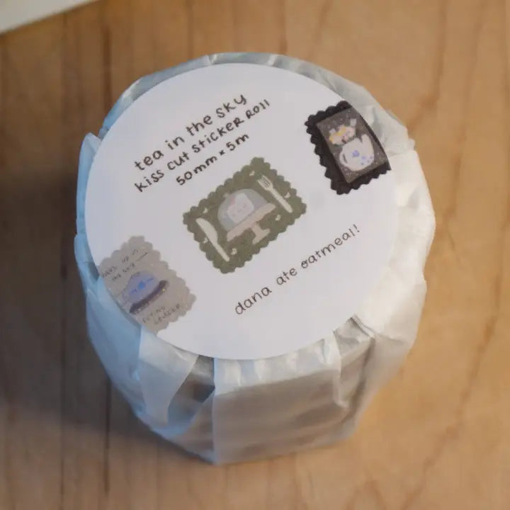 Tea in the Sky Kiss Cut Sticker Roll