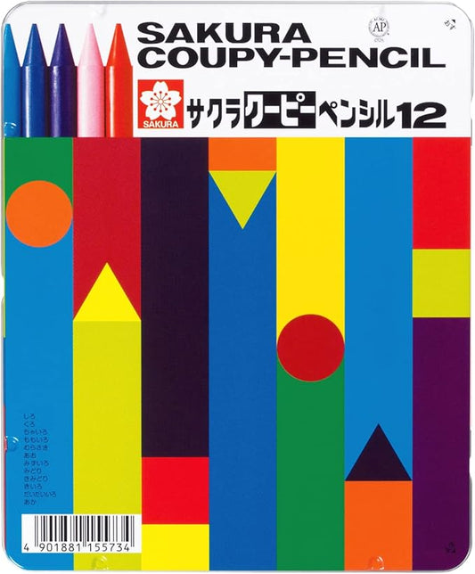 Packaging of Sakura Coupy-Pencil with colorful design and text