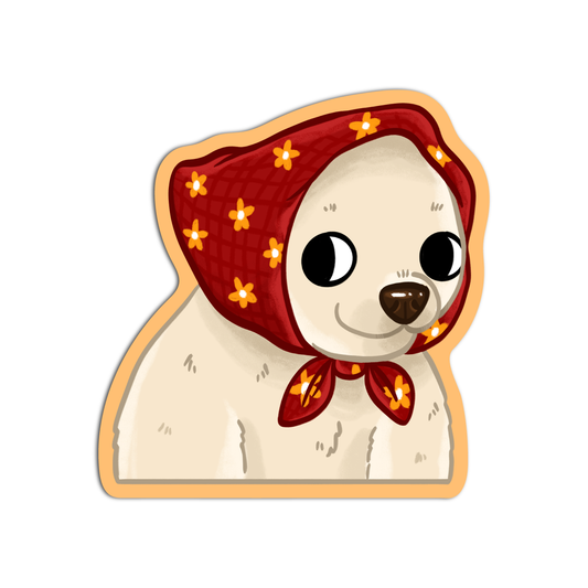 Cute Funny Dog Chihuahua with Bandana Sticker