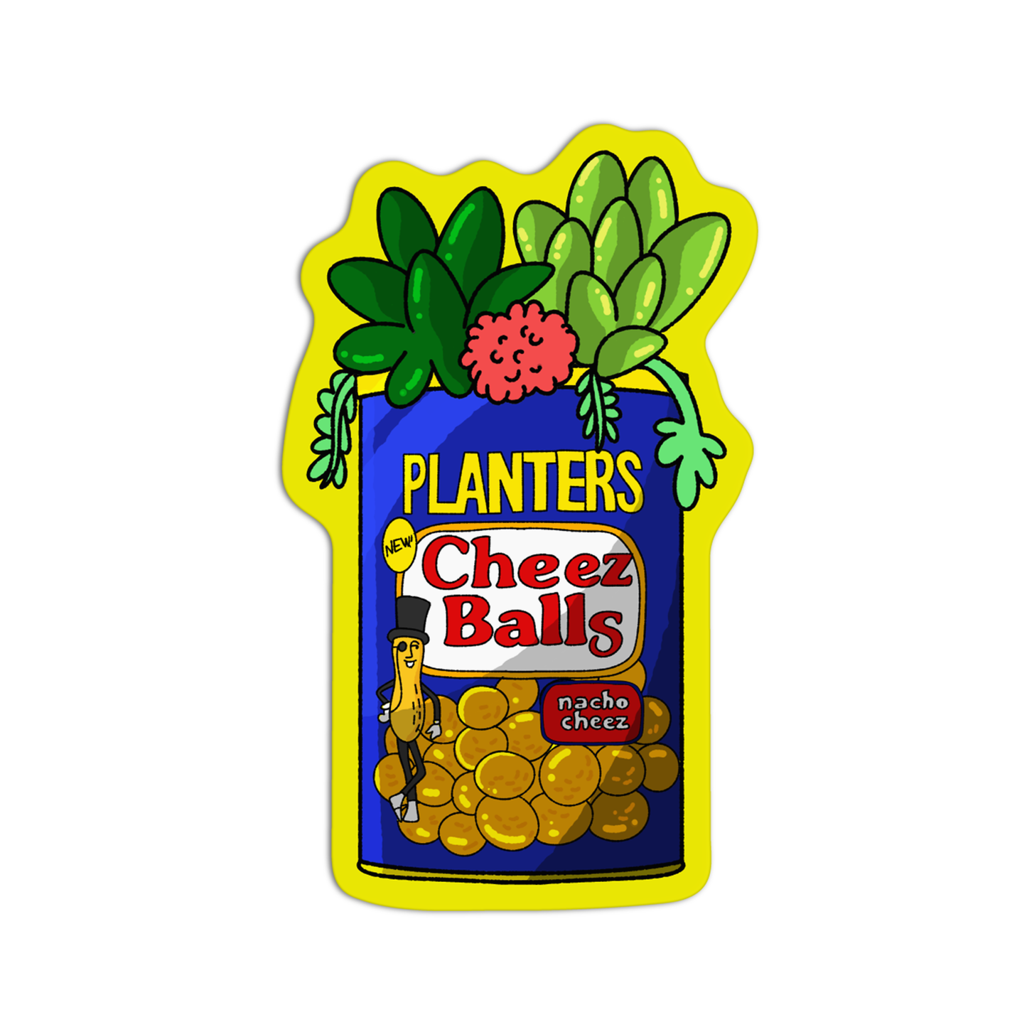 Cheez Balls Planters Sticker