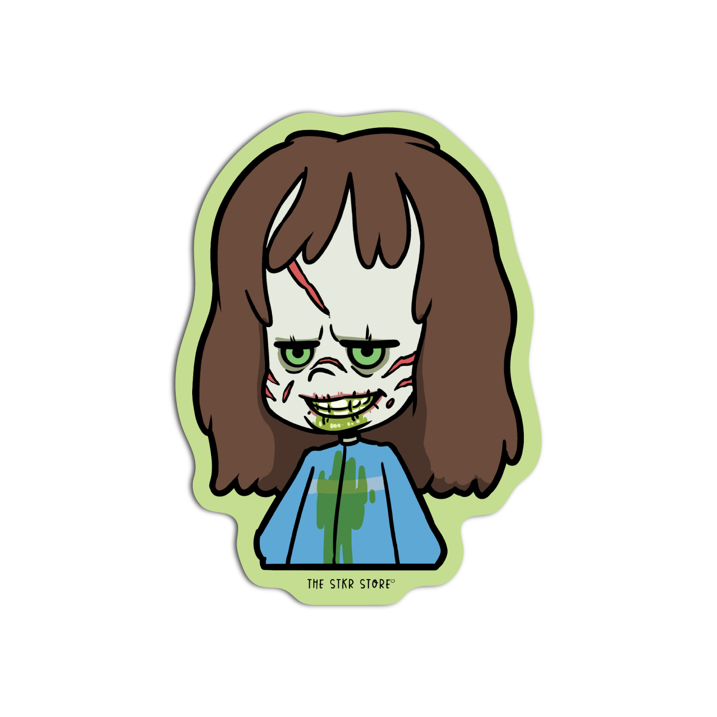 Possessed Lady Horror Sticker