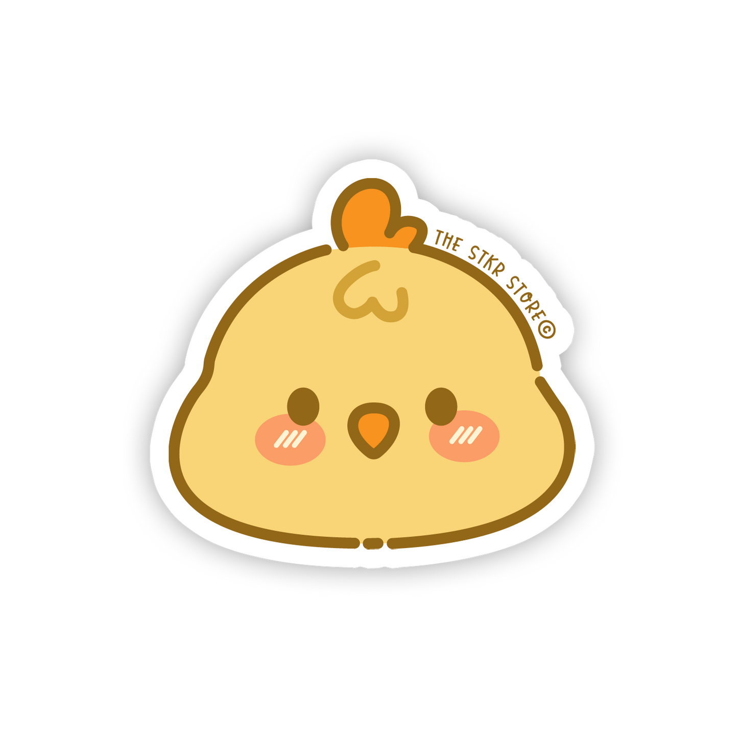 Sunny Chick Face - Cute Animals Face Sticker - The Stkr Store