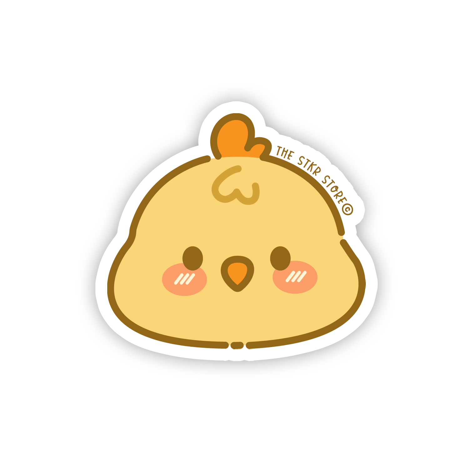 Sunny Chick Face - Cute Animals Face Sticker - The Stkr Store
