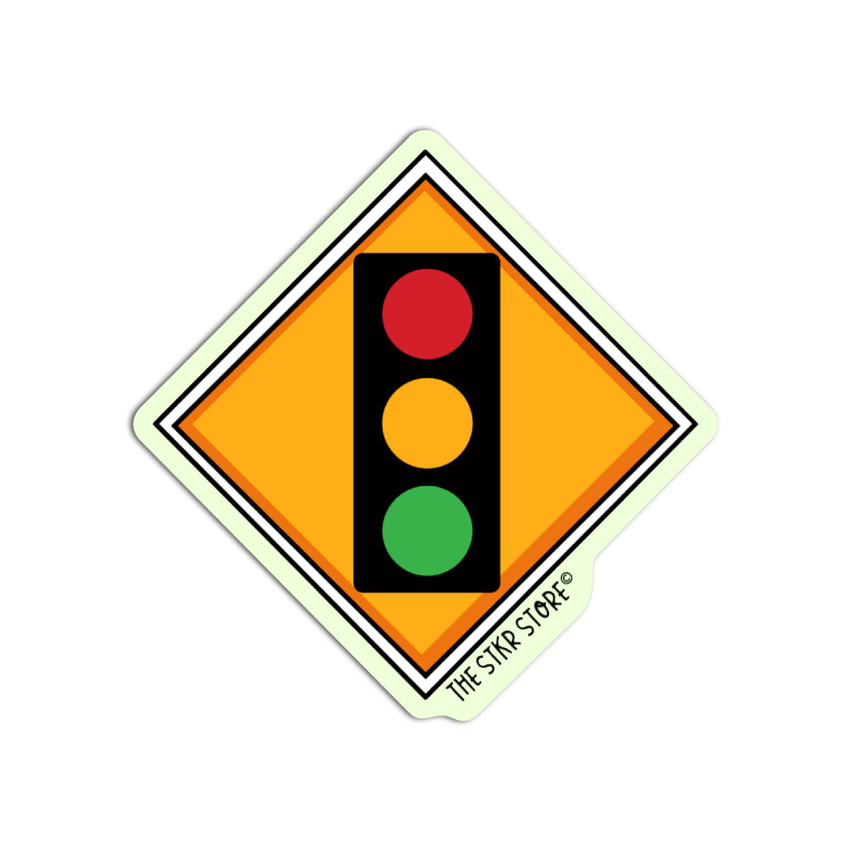 Traffic Light Road Sign Sticker – The Stkr Store