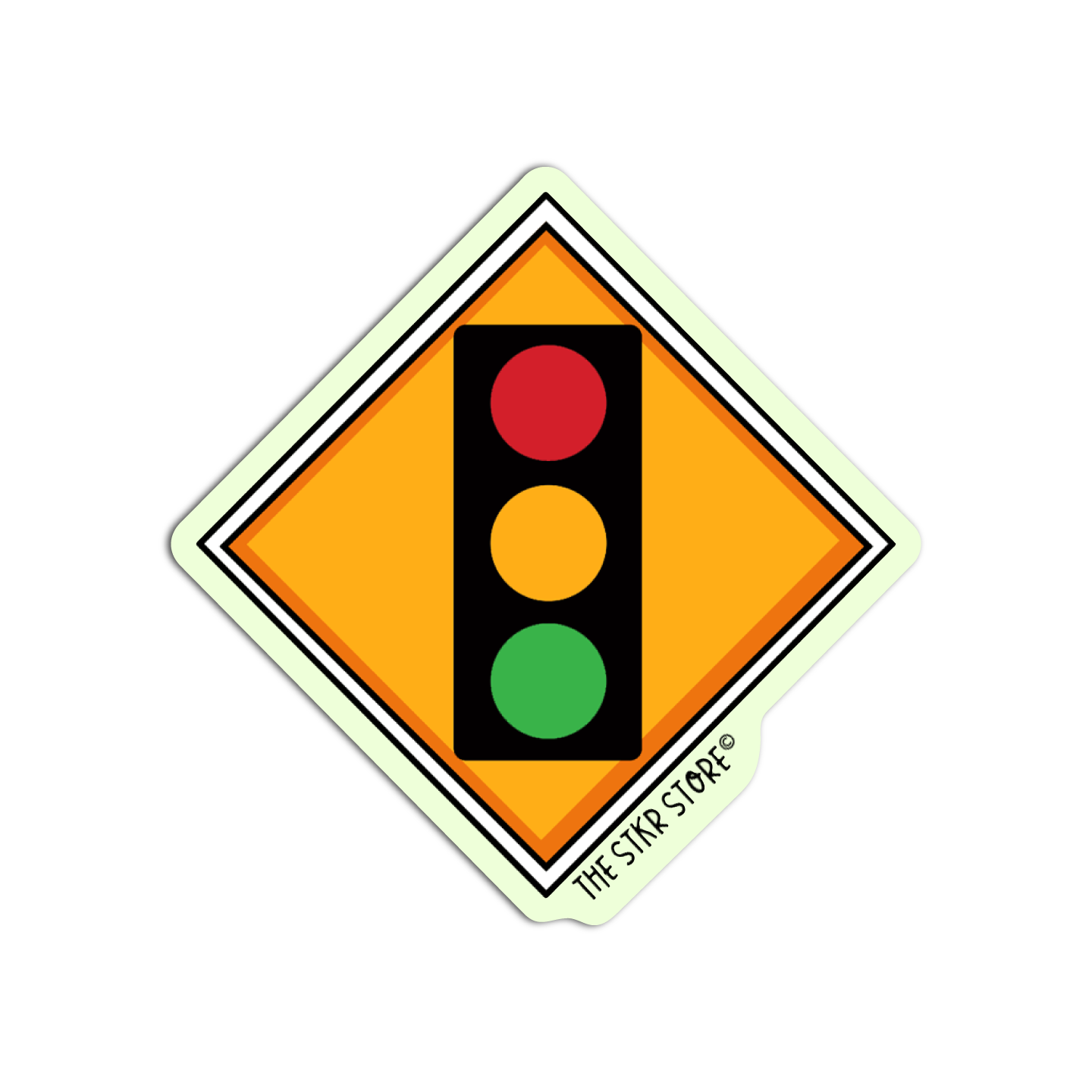 Traffic Light Road Sign Sticker