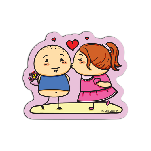 Sean Potato & Liza Kissing Valentines Day Edition Sticker