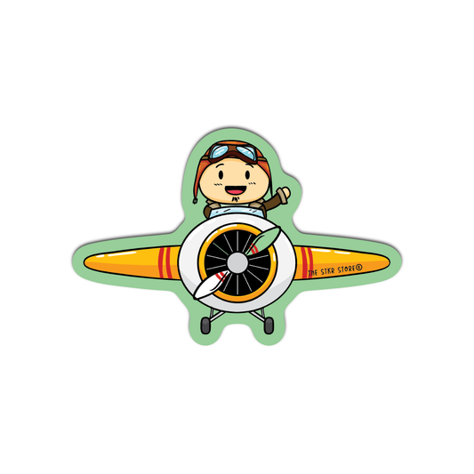 Sean on a Plane Sean Potato's Vacation Sticker