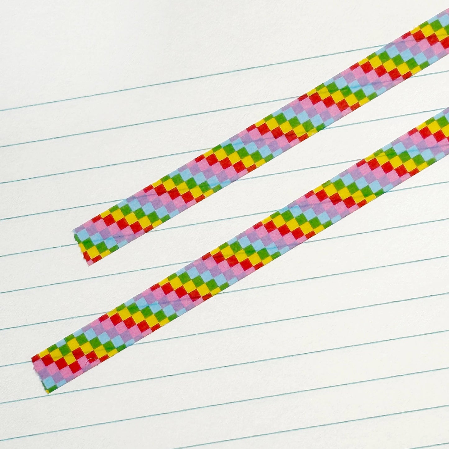 Micro Rainbow Check Narrow Washi Tape
