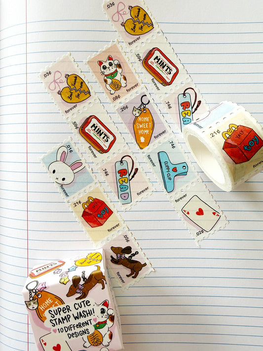 Tiny Treasures Faux-stage Stamp Washi