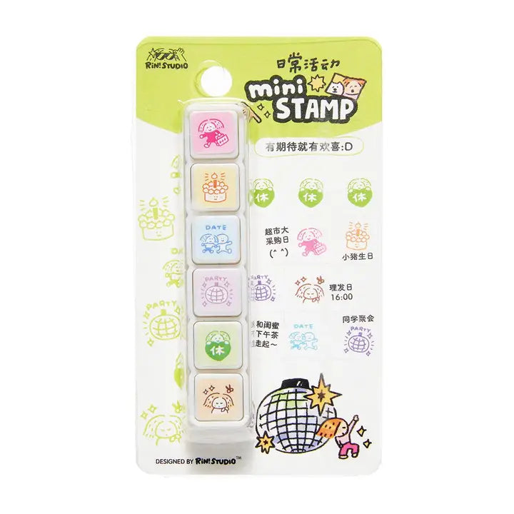 Mini 6 in 1 Stamps - Portable Size