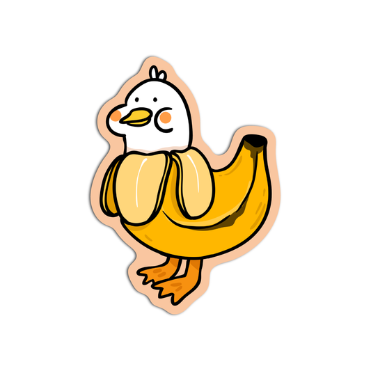 Banana Duck Sticker