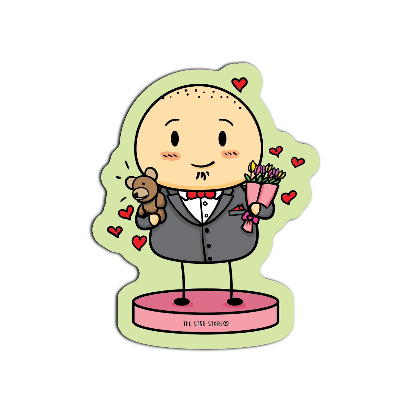 Sean Potato in Tuxedo Valentines Day Edition Sticker