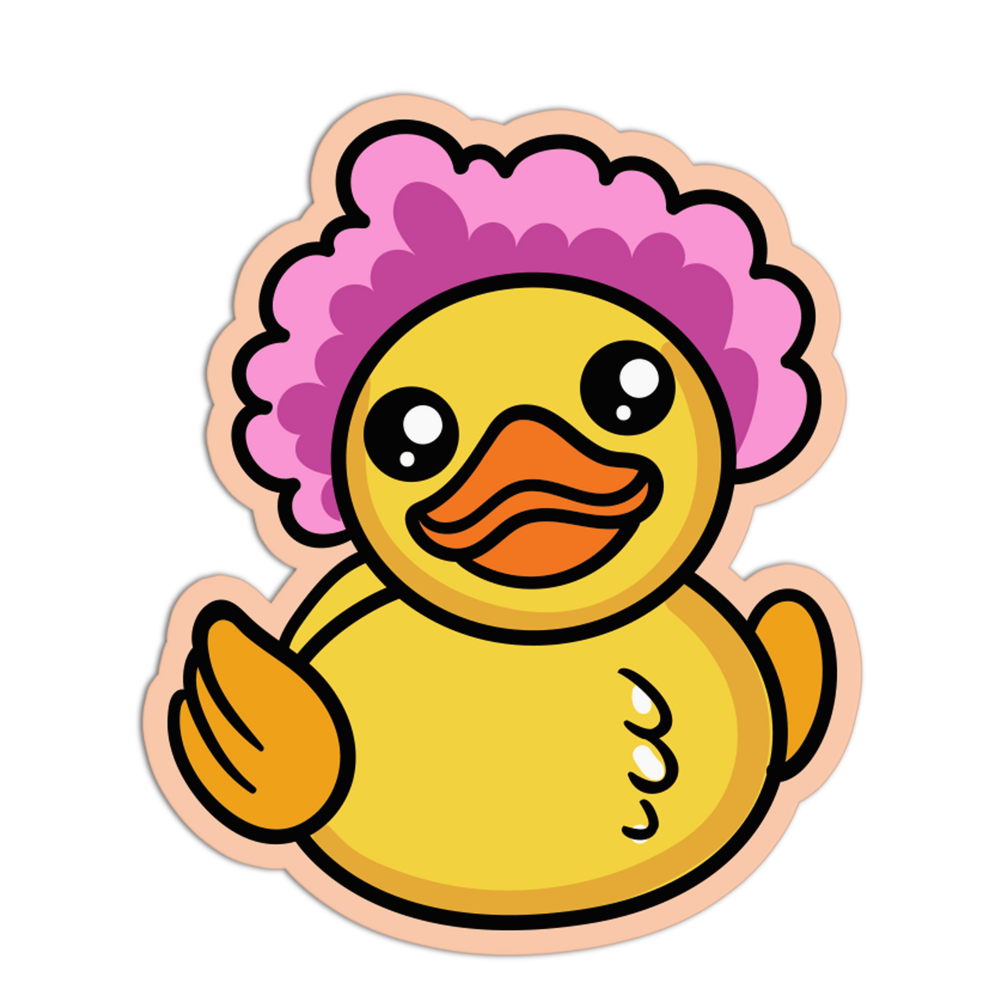 Shower Cap Rubber Duck Stickers