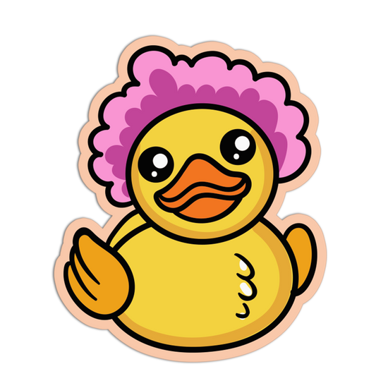 Shower Cap Rubber Duck Stickers