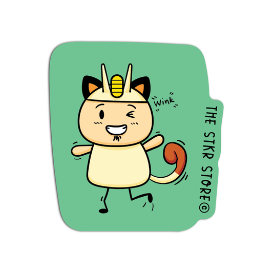 Sean Potato as Meowth Cosplay Pokemon Sticker
