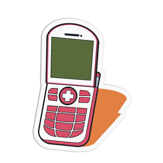 Vintage Flip Phone 90's Toys Sticker