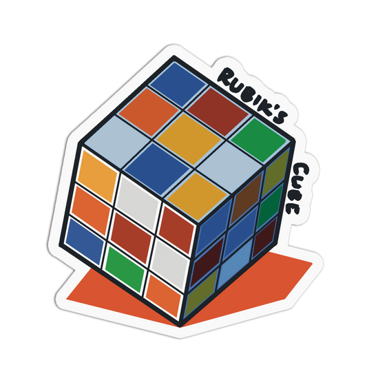 Colorful Puzzle Cube 90's Toys Sticker