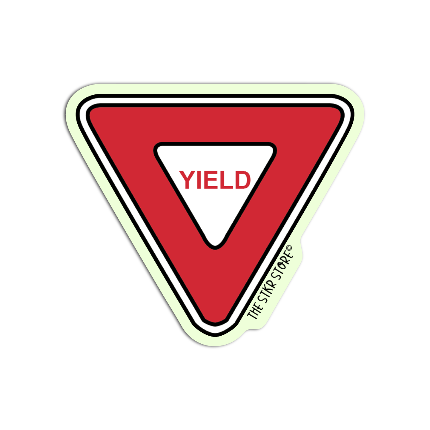 Yield Road Sign Sticker