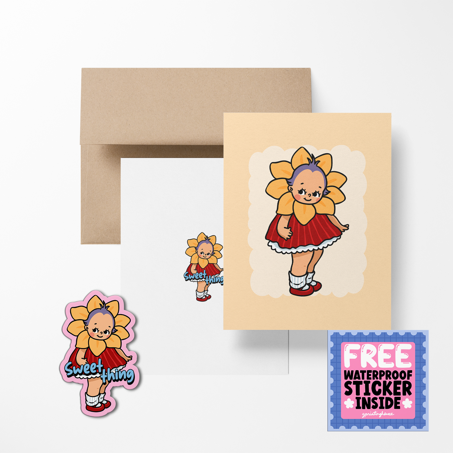 Retro Baby Valentine Greeting Cards - The Stkr Store