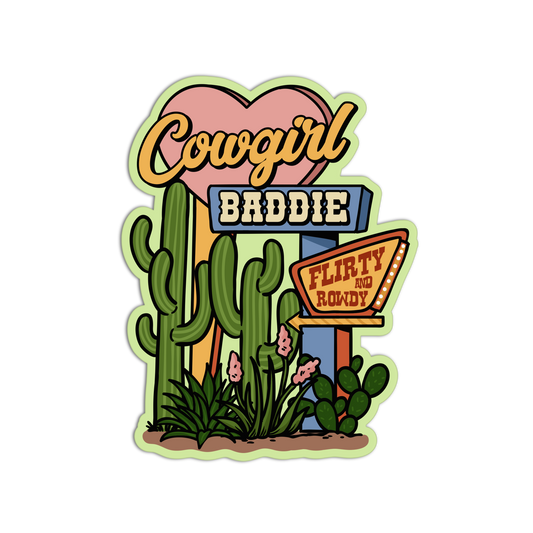 Cowgirl Baddie Coquette Textured Stickers