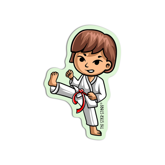 Karate Sports Character Sticker
