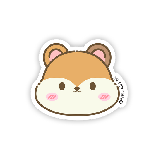 Happy Hamster - Cute Animals Face Sticker