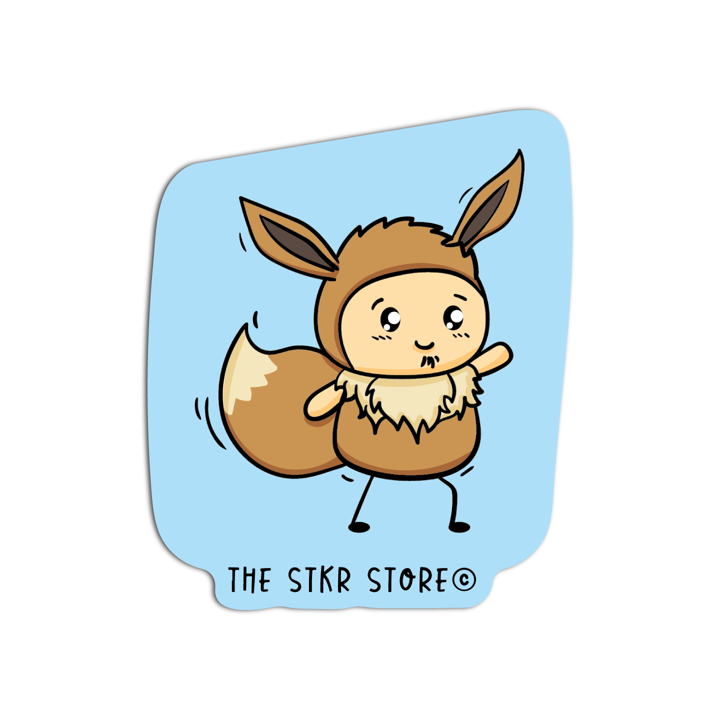 Sean Potato as Eevee Cosplay Pokemon Sticker