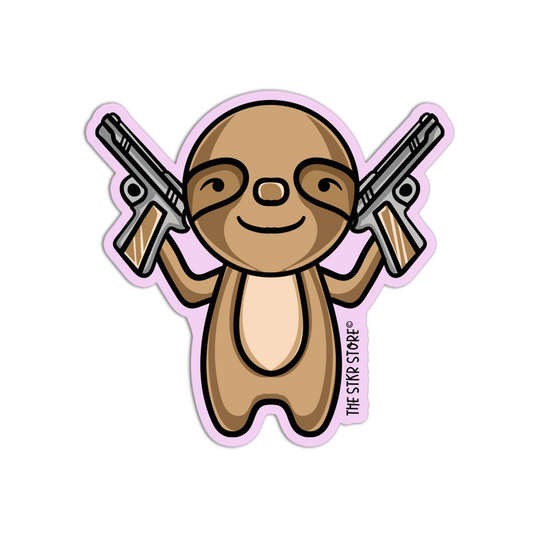 Sloth Killer Animals with weapon Stickers