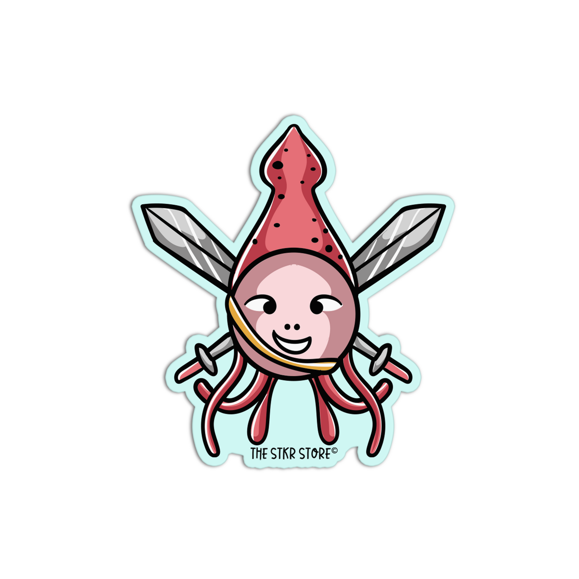 Squid Killer Animals with weapon Stickers