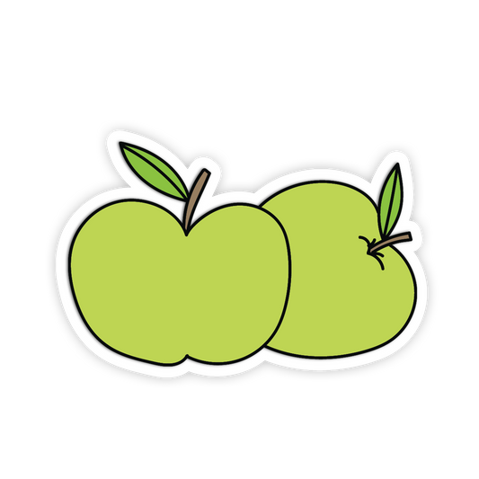 Two Green Apples Stickers