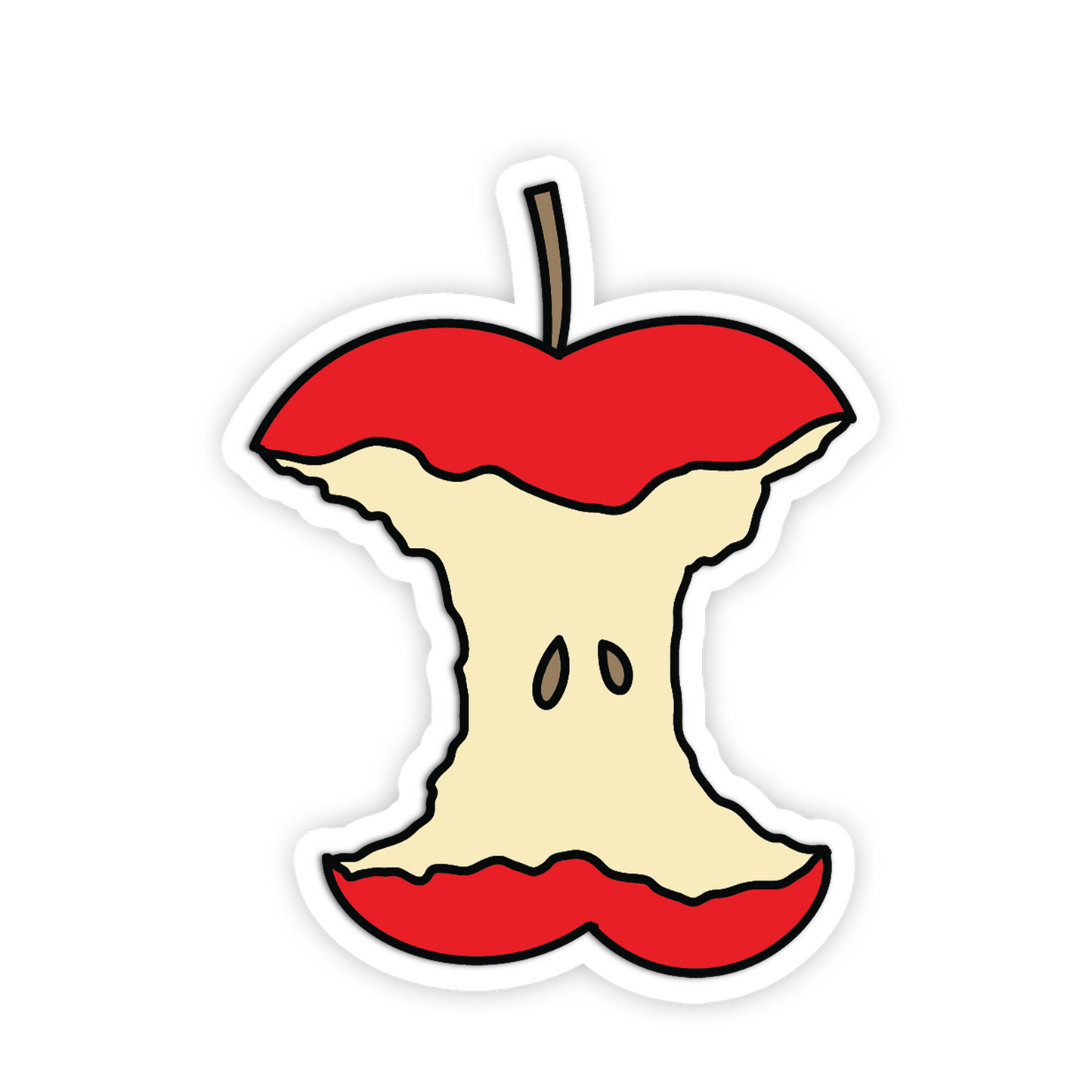 Red Apple Core Stickers